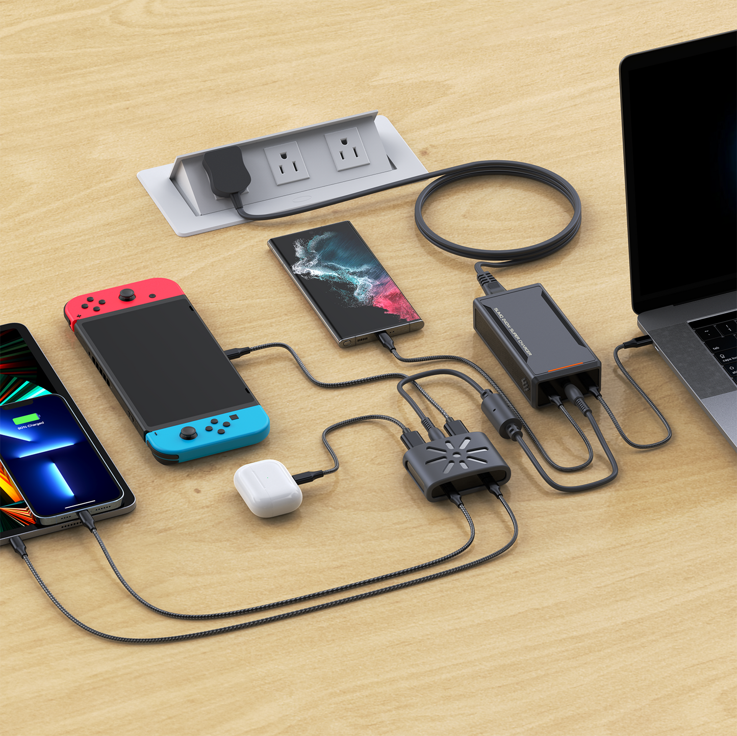 DC to USB PD3.0 Charging Hub