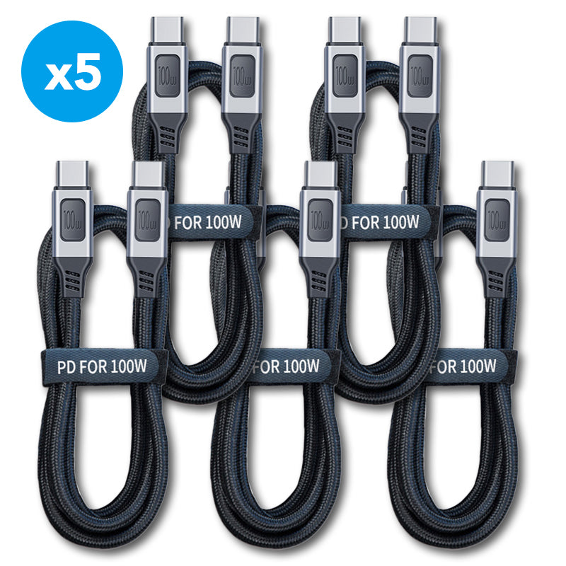 USB C 3ft 100w fast head charging cable