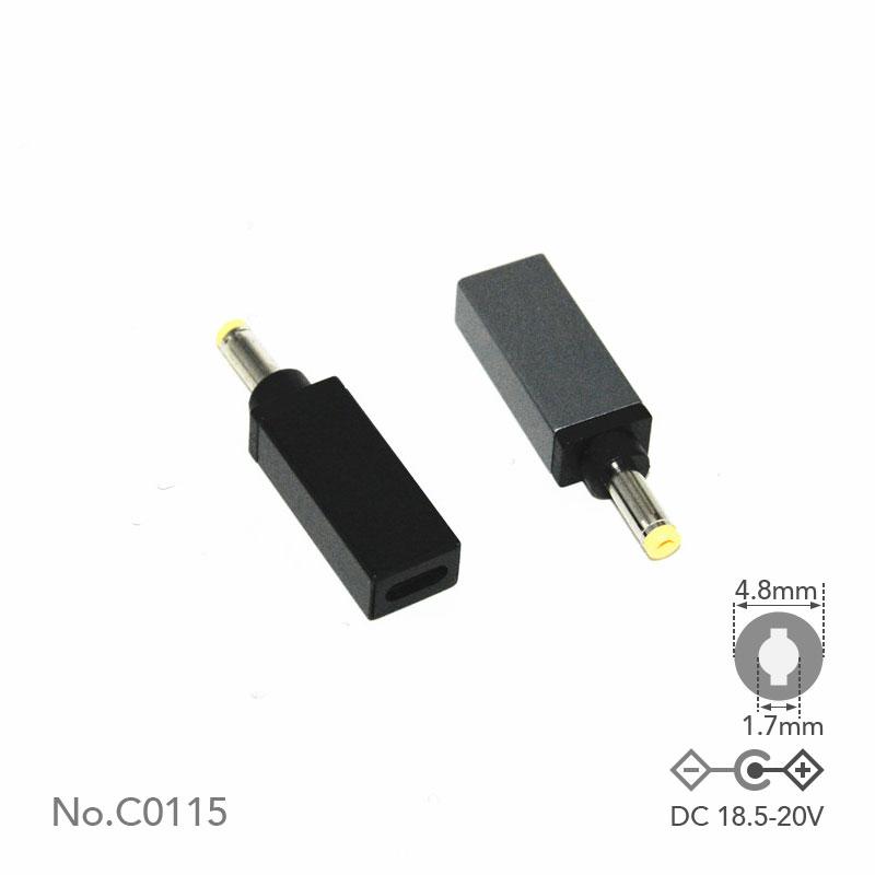 USB-C to DC Adapter Tip B 4.8x1.7mm