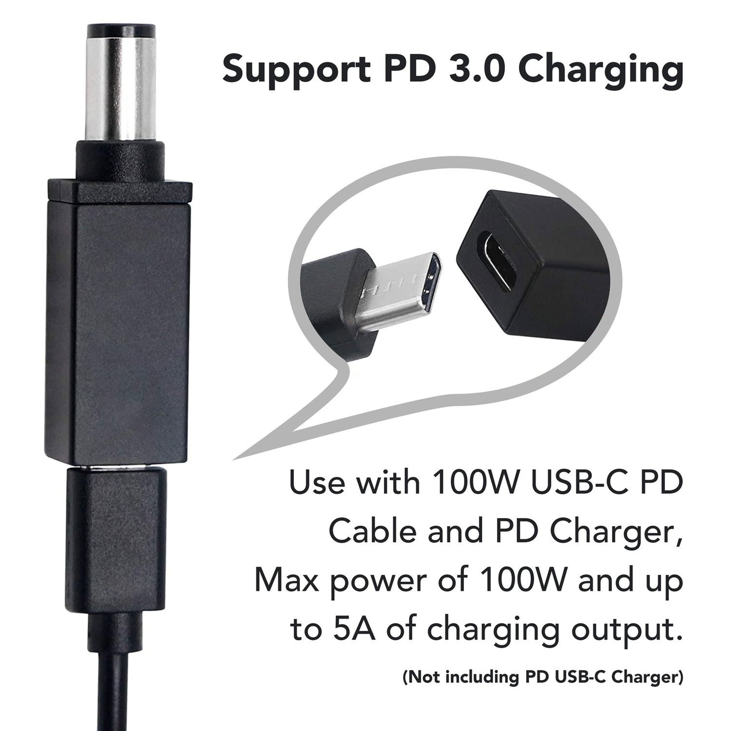 USB-C to DC Adapter HP Tip C 7.4x5.0x0.6mm