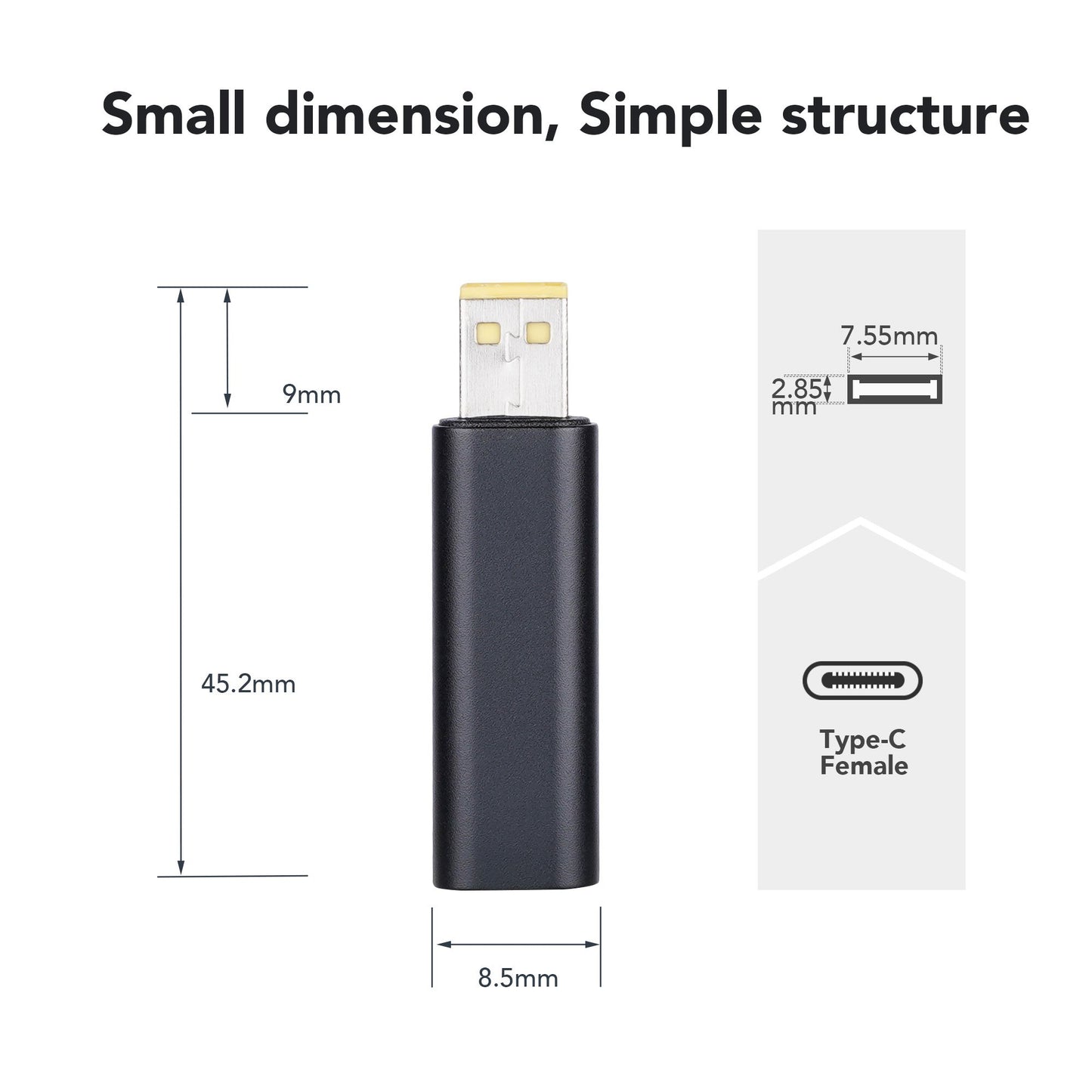 USB-C to DC Adapter Lenovo Ultra Slim 7.55x2.85mm